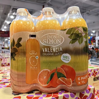 西班牙进口100%榨取橙汁1L