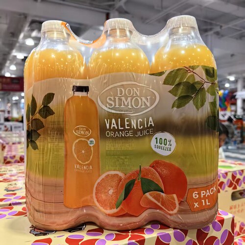 西班牙进口100%榨取橙汁1L