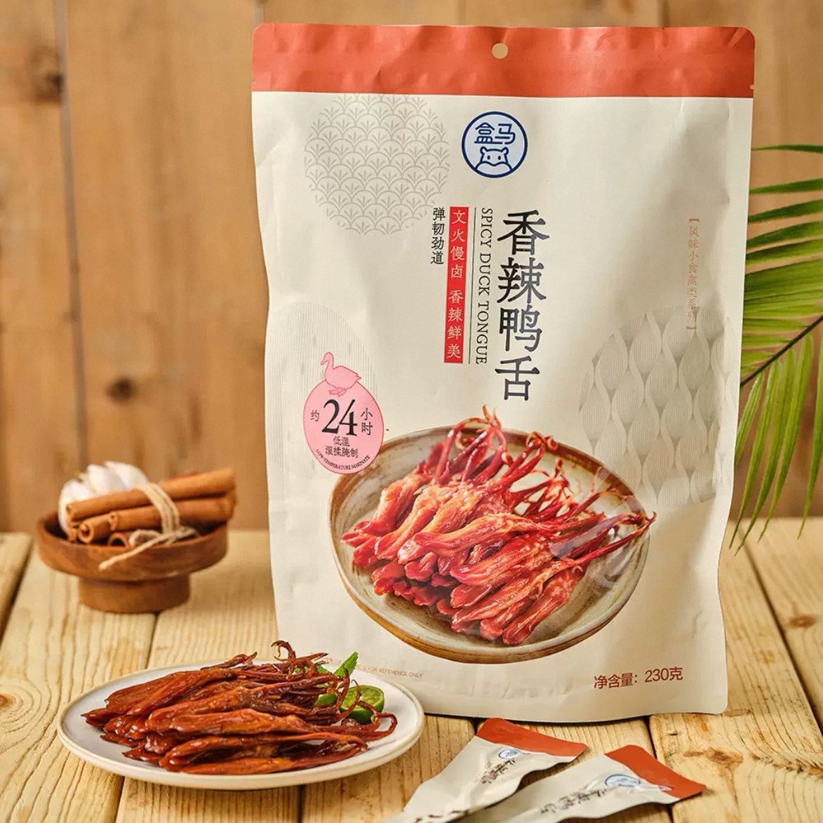 盒马max代购 鲜卤鸭肫鸭脖甜辣味 香辣鸭舌 卤味鸭制品肉质饱满