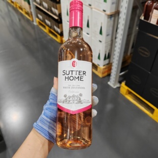 SUTTER HOME美国进口舒特家族仙粉黛桃红葡萄酒半甜750ml会员代购