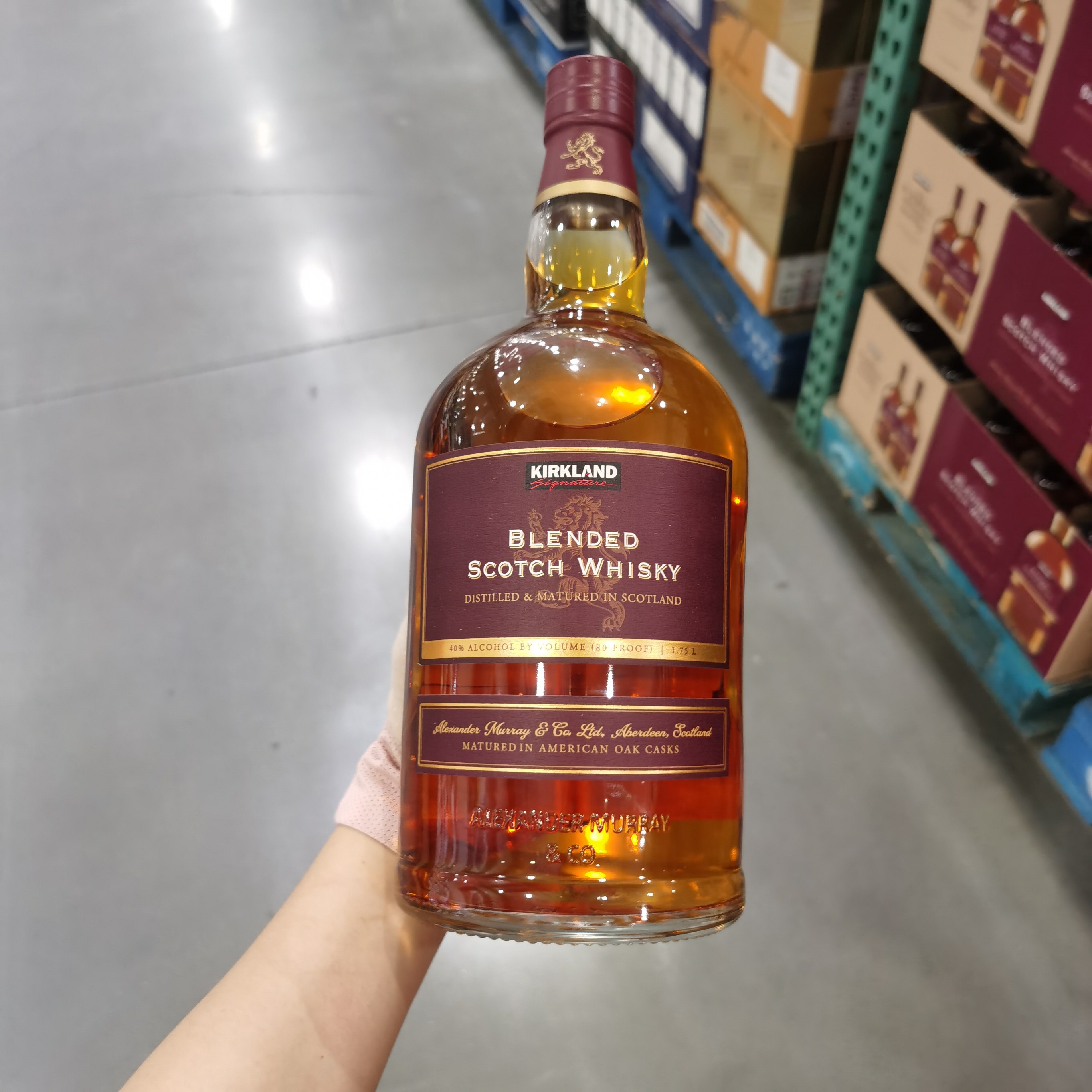 英国KirklandSignature科克兰苏格兰威士忌1.75L调配洋酒开市客购