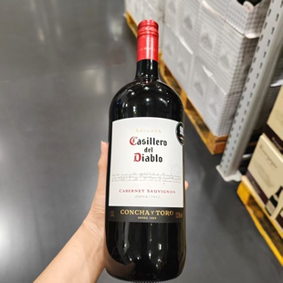 会员代购智利进口干露红魔鬼赤霞珠干红葡萄酒1500ml黑色水果香气