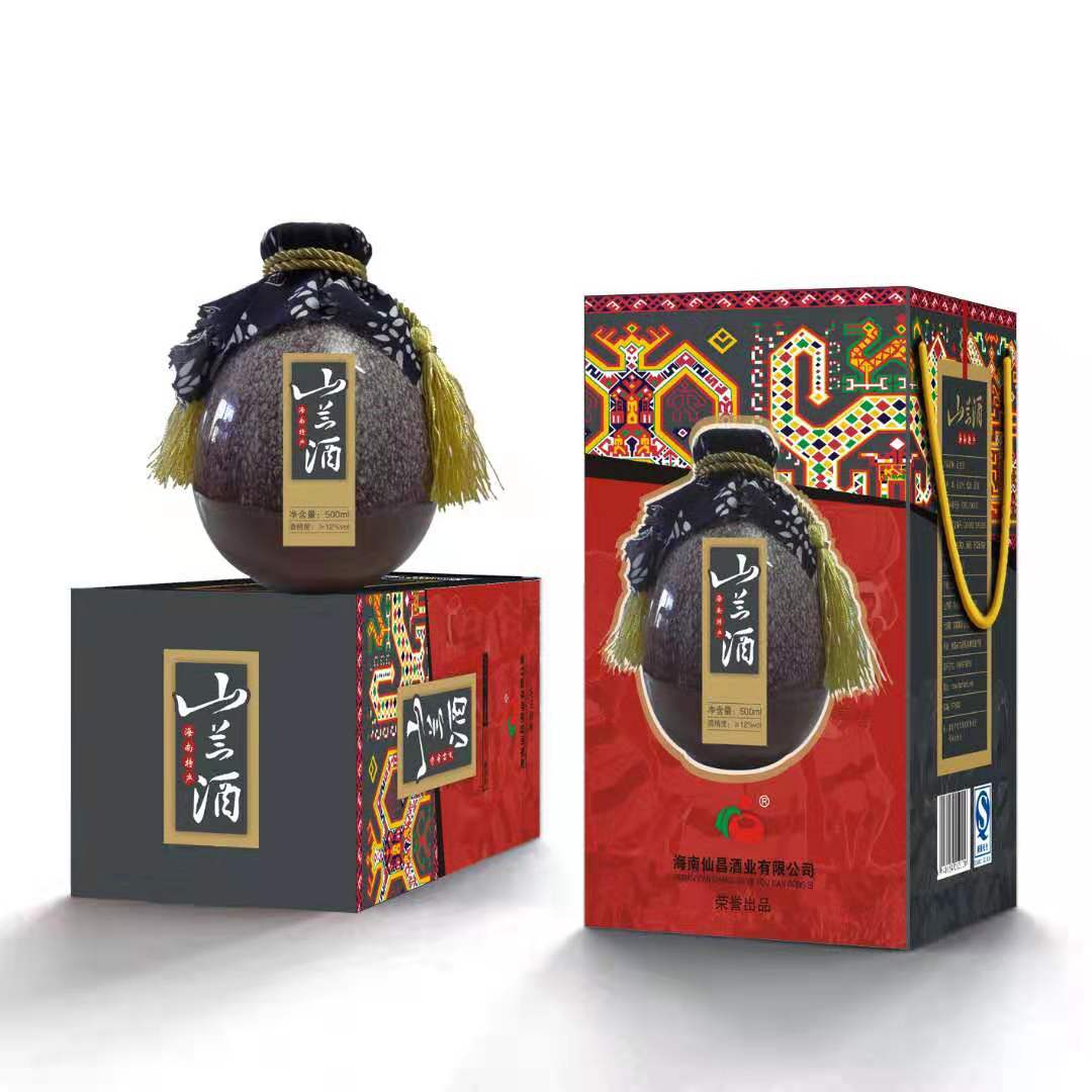 海南特产仙昌山兰酒 甜酒糟  养生酒 月子酒 黄酒 12度500ml 黎族