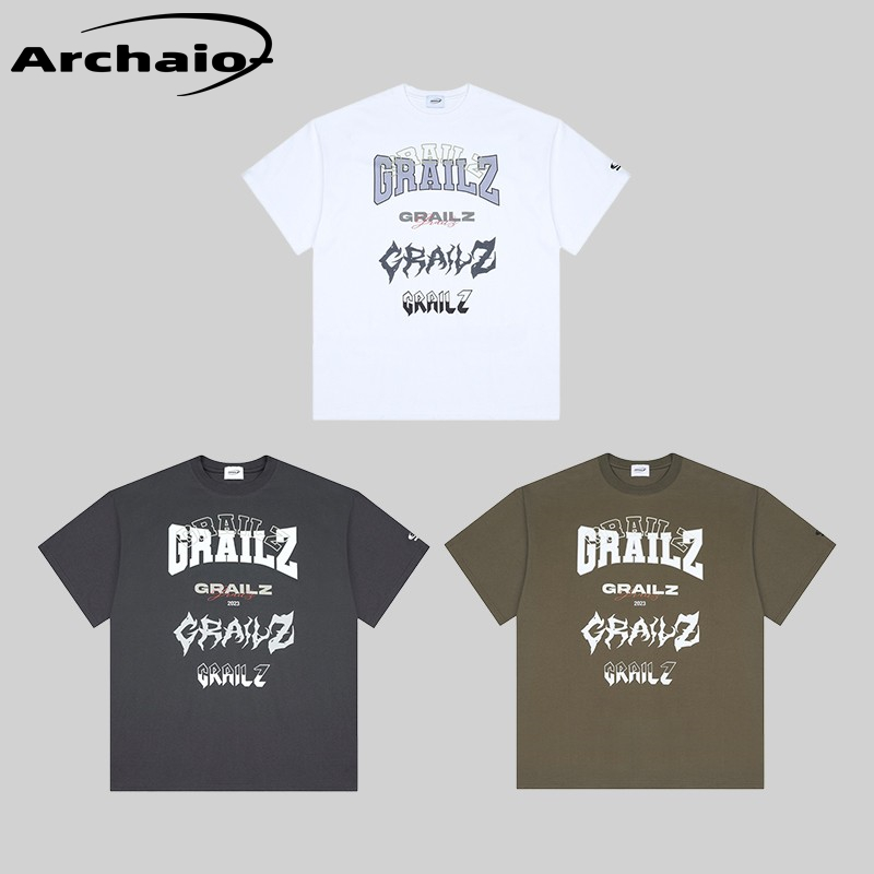 Grailz重叠口号logo小众短袖