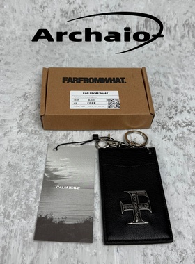 Far Archive 25fw 金属logo牛皮皮质卡包钥匙扣百搭挂件vibe风韩