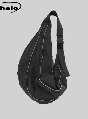 Far Archive 24fw 明线拉链大容量斜挎包机能战术单肩包韩国vibe