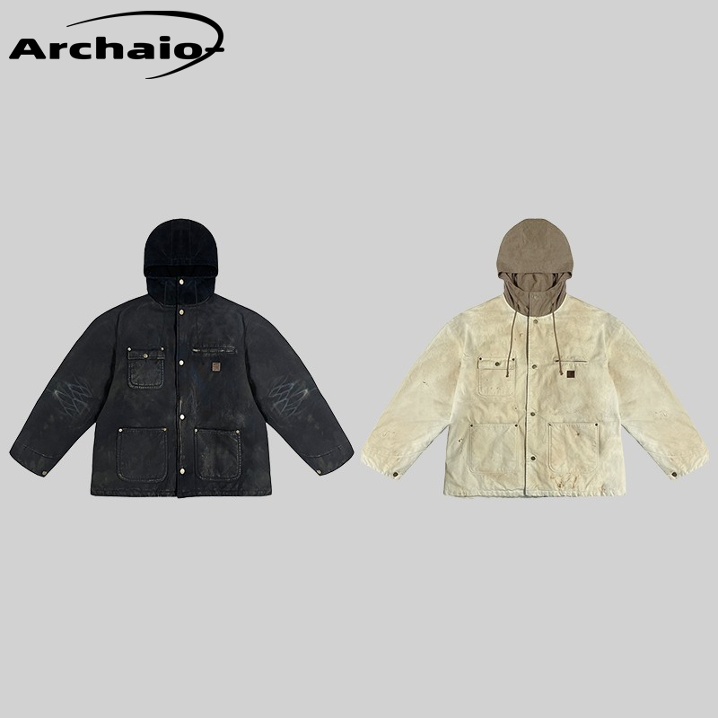Grailz泥染廓形工装棉服夹克