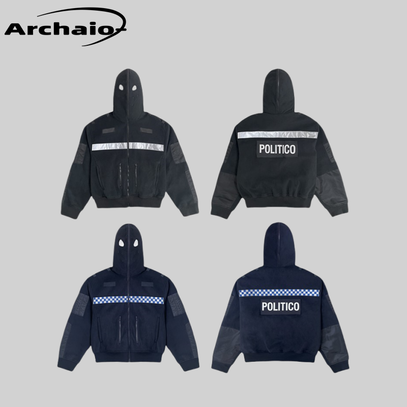 Griailz蒙面摇粒绒拉链反光外套
