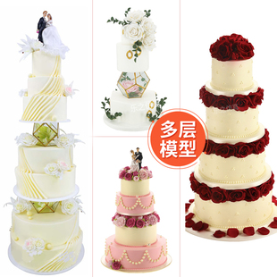 仿真蛋糕模型多层三层五层高端鲜花假蛋糕橱窗样品婚礼拍摄新款