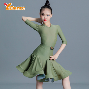 2023新款拉丁舞比赛服女儿童专业标准演出规定舞蹈服少儿大摆舞裙