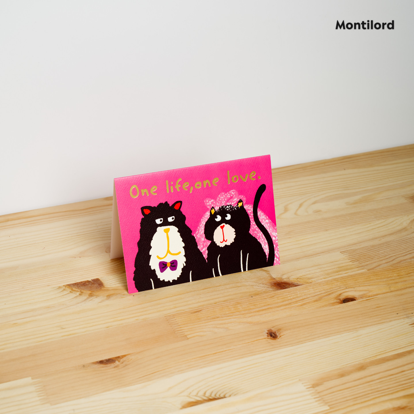 『Montilord』对折贺卡大号带信封一生一爱节日中秋情人圣诞礼品心意周年纪念对象生日满岁年誓言卡结礼ins风
