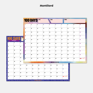 100天 计划表B3 单墙贴考研减肥日程表习惯养成周记录表倒计时时间表作息月自律百日打卡表折叠 Montilord