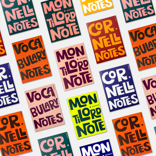 加厚课堂考研英语5R法好写顺滑不透墨防水锁线胶装 厚笔记本B5 ins风文具手账本子高颜值日记本 Montilord