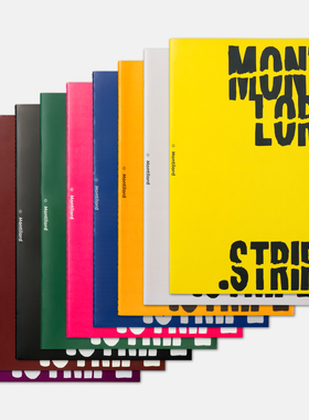 『Montilord』薄线装本B5横线车线stripe软面手账本软皮笔记本ins风文具高颜值简约本子多彩大本套装好用官方