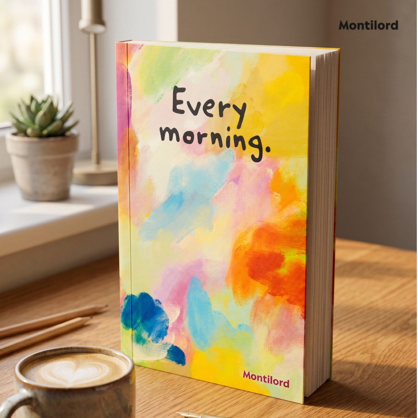 『Montilord』厚笔记本A5横线厚纸昼夜PLUS记事本护眼顺滑morningnight梦幻ins风文具高颜值油画风日记手帐本