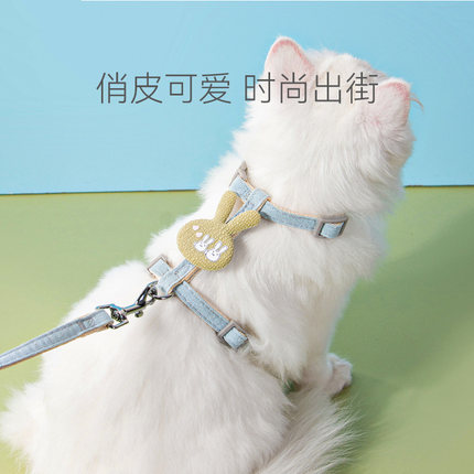 猫咪牵引绳防挣脱外出专用遛猫绳溜猫链子猫包栓小猫幼猫兔子小狗