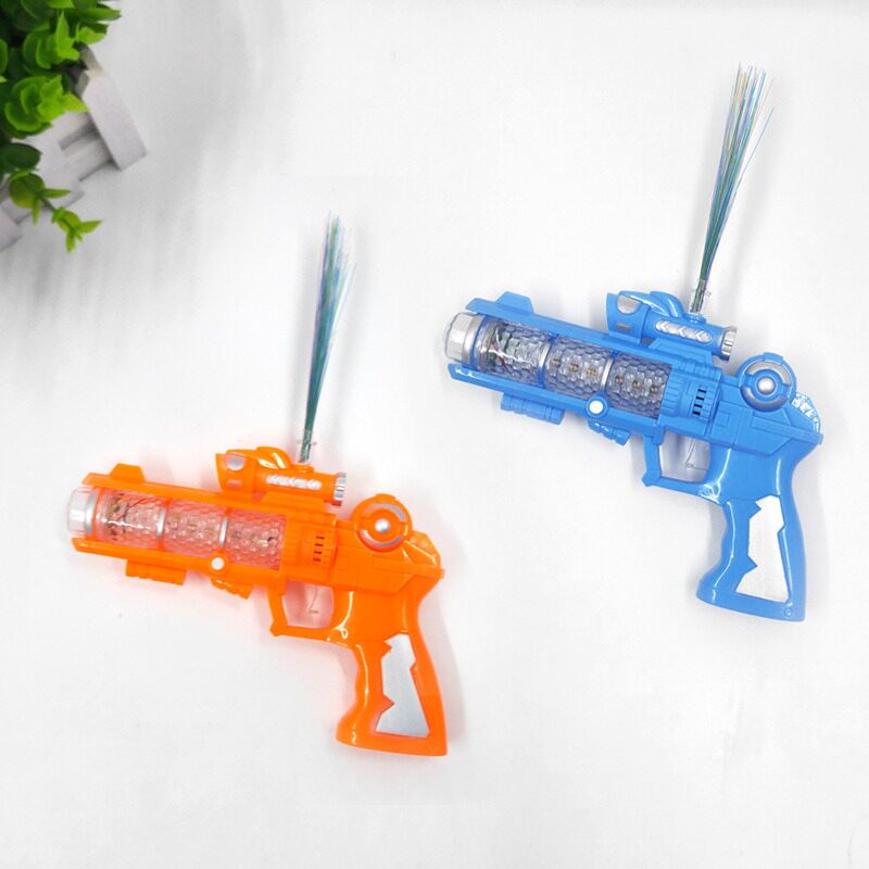 전기 광섬유 프로젝션 총 모델 권총 소리와 빛 프로젝션 전기 총 광섬유 실속이있는 8 톤 총 장난감 총