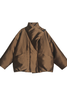 【大娇来了】小暖炉90白鹅绒 真丝羊毛重工肌理感鹅绒服25L1017