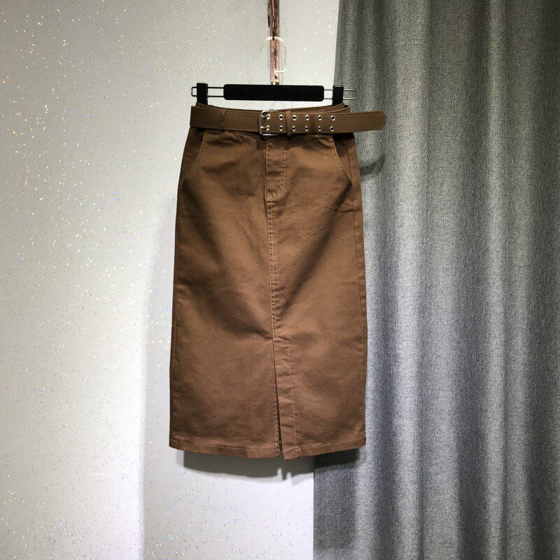 半身裙春秋女装2020新款韩版牛仔裙显瘦高腰包臀一步裙中长款裙|ruв категории Женская одежда, юбка - от Buy2taobao.com для оказания профессиональной услуги покупки агента Taobao