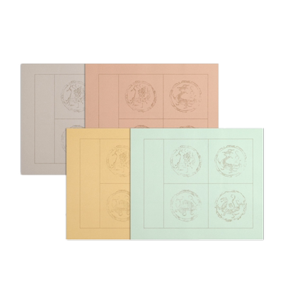 加厚小品四字斗方宣纸吉言培训用