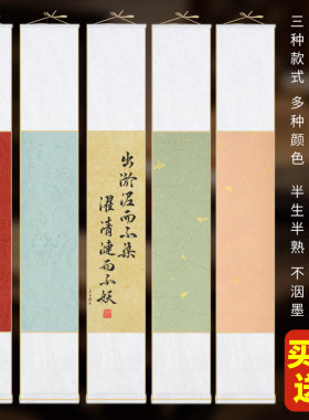 禅意宣纸挂轴空白书法国画作品