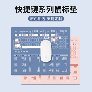 办公快捷键鼠标垫小号办公电脑软垫WPS学生键盘做图大全桌面垫