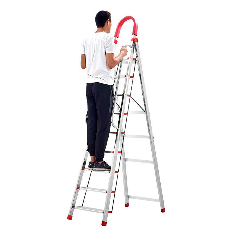 家用不锈钢折叠梯子八步九步人字梯室内加厚工程梯移动伸缩阁楼梯