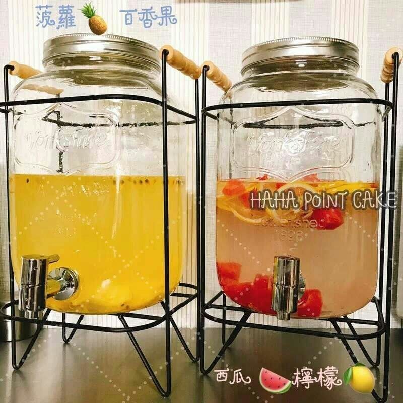 水果玻璃手工密封聚会加厚饮料桶图片