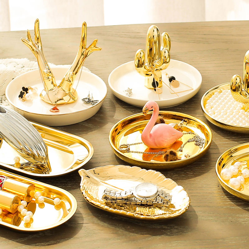 摆盘首饰珠宝发夹ins风收纳盒