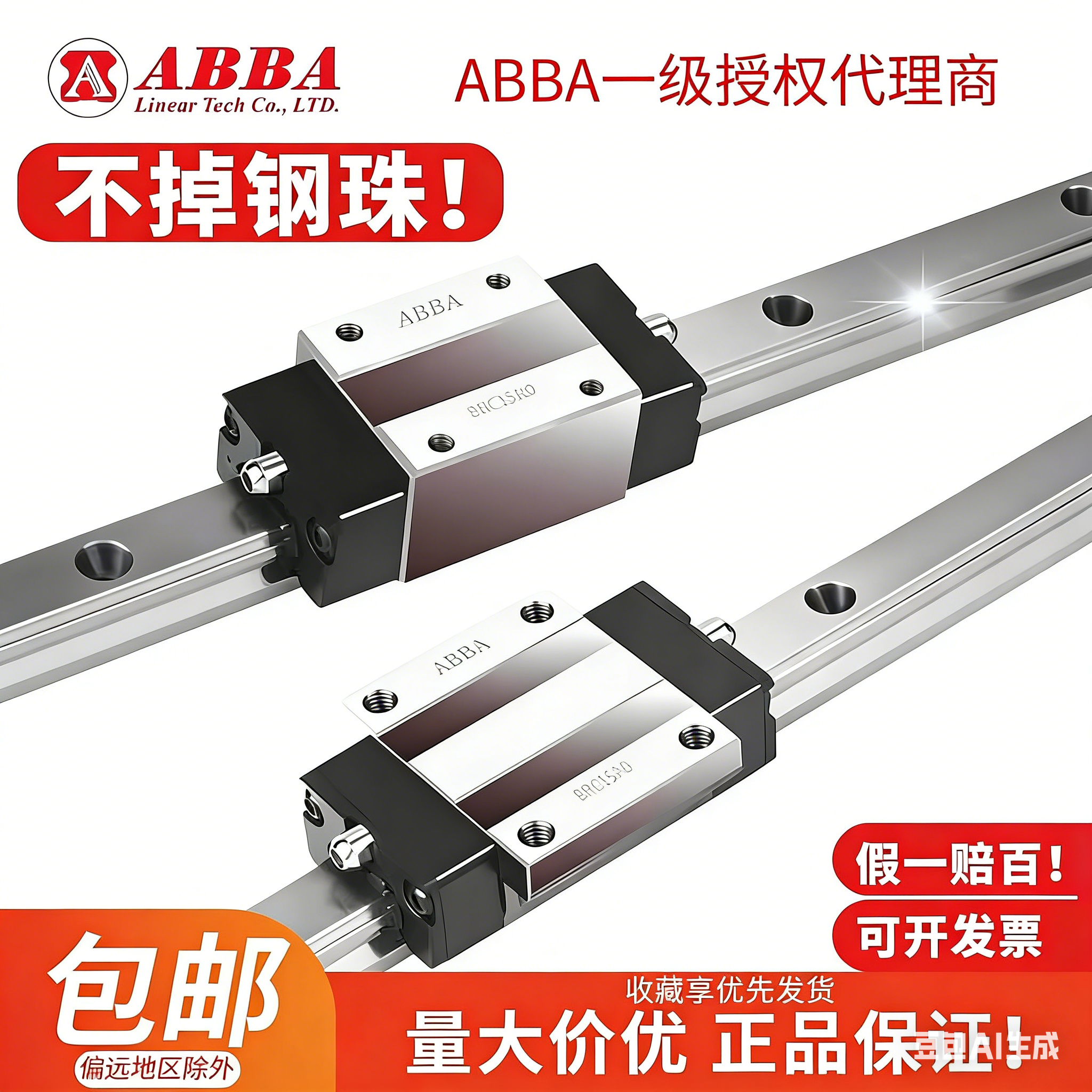 台湾正品ABBA直线导轨BRH/BRS/BRC/BRD/15a/20/25a/30b/35AL/滑块