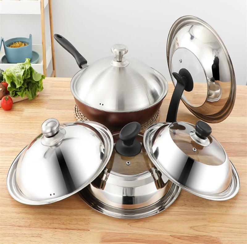 不銹鋼炒鍋蓋子加高組合蓋高雅蓋