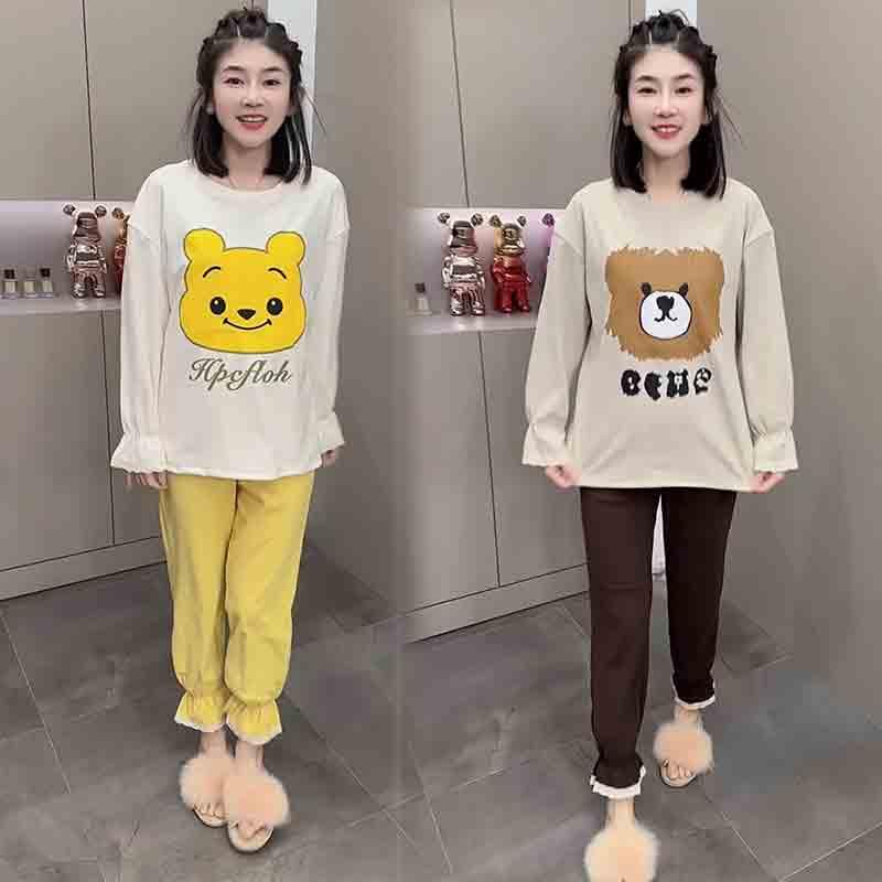 春秋季纯棉卡通可爱学生家居服