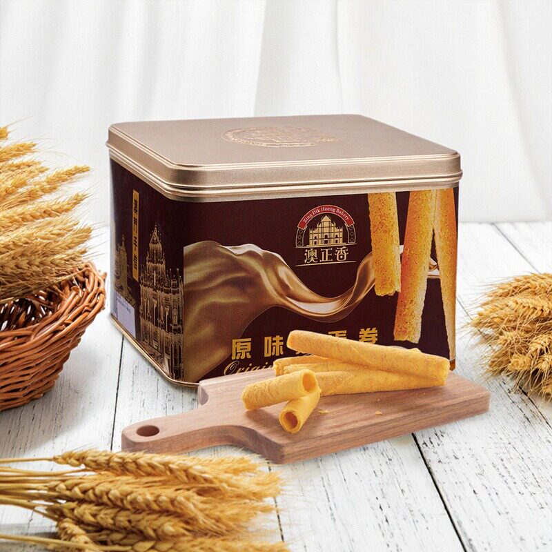 澳门特产进口零食铁罐黄油鸡蛋卷广东澳门香港手信小吃零食饼干
