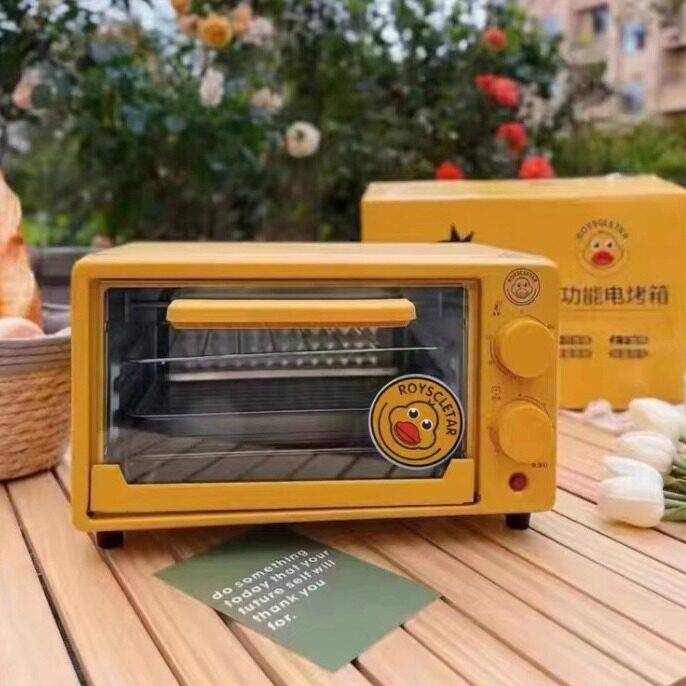 外贸出口礼品小黄鸭电烤箱12L家用烤箱工厂定时控温烘培烤箱工厂
