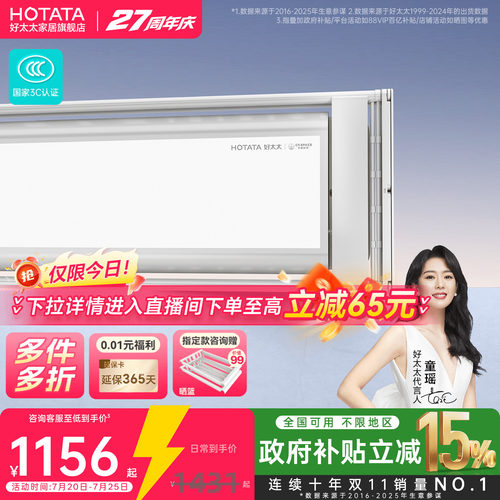 好太太隐形嵌入式电动晾衣架