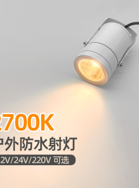 2700K插泥照树灯户外射树灯12V户外灯庭院灯景观灯白色广告招牌灯