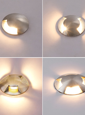 不锈钢地埋灯嵌入式12V3500K地灯户外防水楼梯踏步射灯星星灯草坪