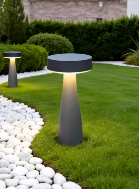 草坪花园造景装饰灯简约现代灰色24伏景观草皮灯民宿小院布置射灯