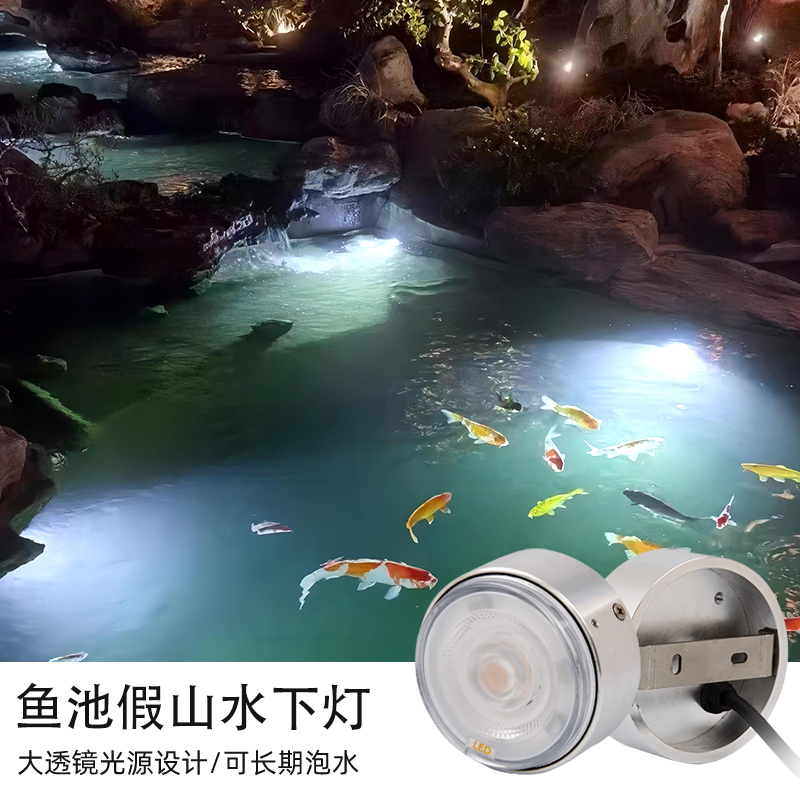 明装挂壁鱼池射灯24伏安全电压