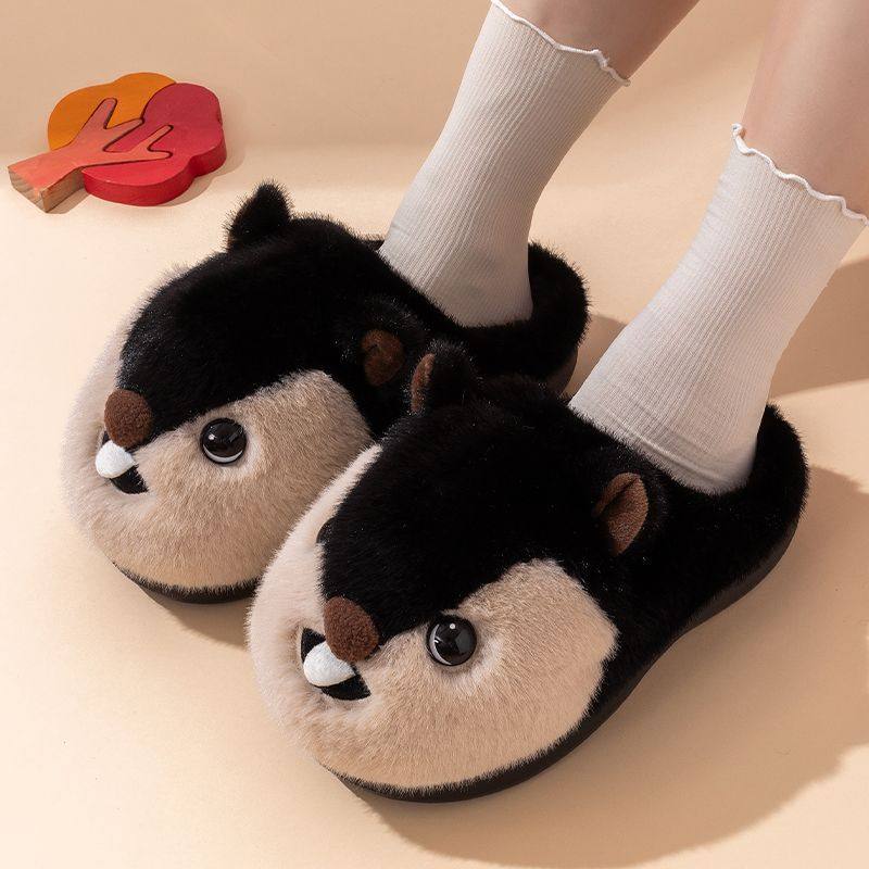 儿童棉拖鞋创意卡通7-13岁棉鞋男中大童保暖防滑软底家居包跟棉鞋