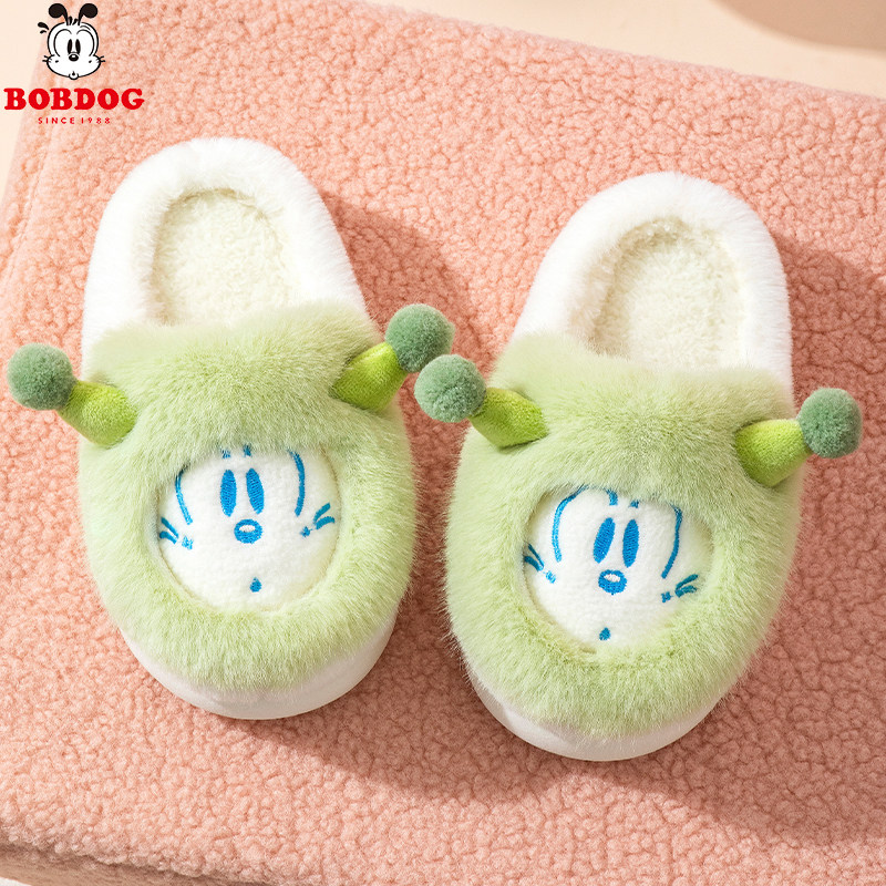 儿童棉拖鞋新款女孩可爱毛绒拖鞋男童中小童冬季室内防滑保暖棉鞋