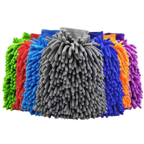 Microfiber Car Wash Mitt Double Sided Chenille Auto Gloves U