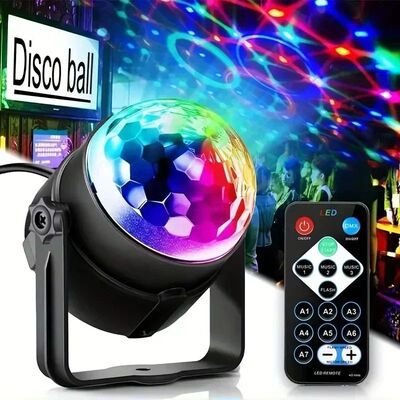 LED Stage Disco Light Rotating DJ Ball Strobe Colorful Magic