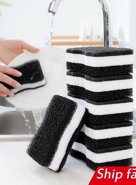 Double-sided dishwashing sponge household kitchen strong