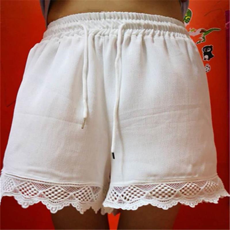 5XL summer fashion ladies Loose Lace shorts women plus size
