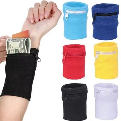 Sports Wristband with Zipper Pouch Running Sports Arm Band B