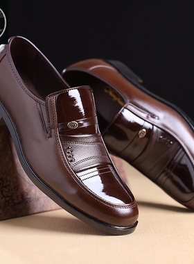 Men Leather Formal Business Shoes Male Office Work Flat Shoe