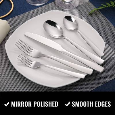 Silverware Set with Steak Knives Flatware Cutlery Set