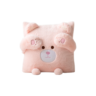 双面绒抱枕被子两用冬天加厚秋冬季折叠午睡毯车上靠枕靠背二合一