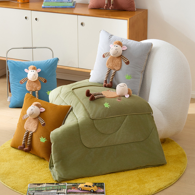 卡通 mini羊 抱枕被子两用2025新款车用二合一午睡枕头被沙发靠枕